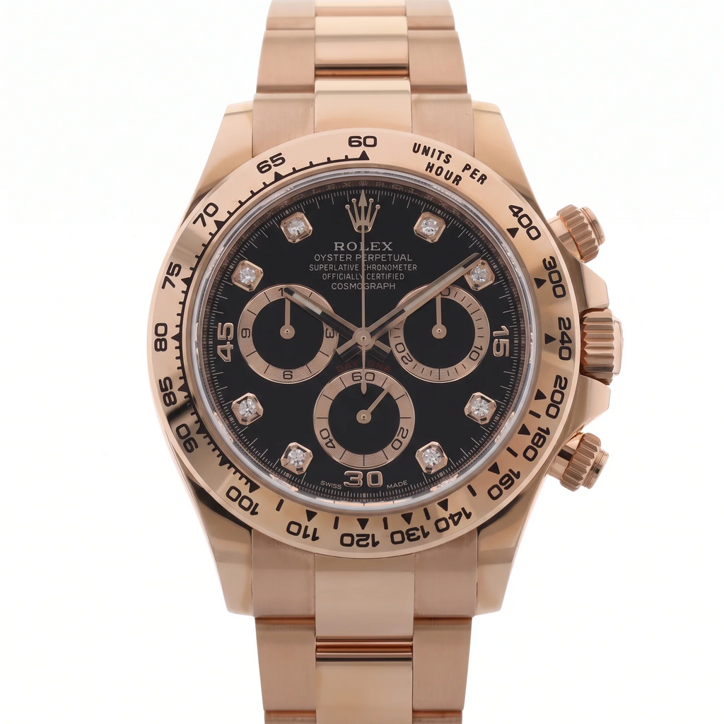 Daytona Chronograph Black Dial Diamant Indizes 2021