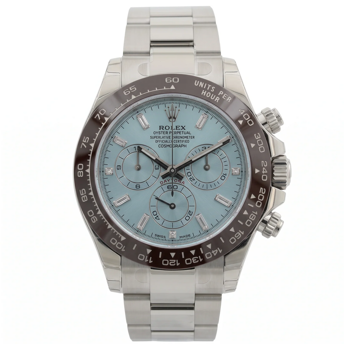 Daytona Platin Ice Blue Dial Baguette 2022
