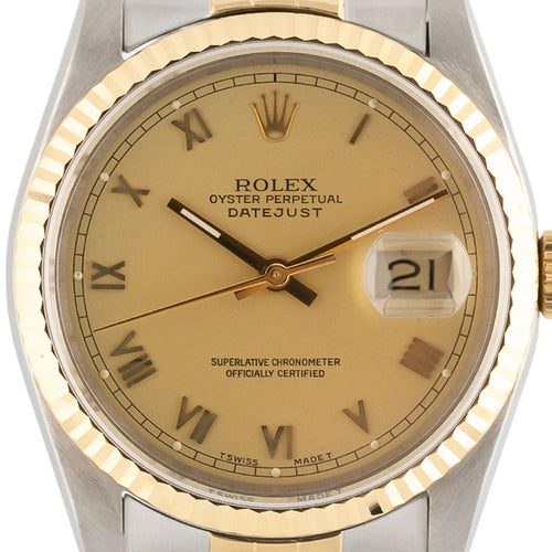 Datejust 36 Gold Roman Dial 1992