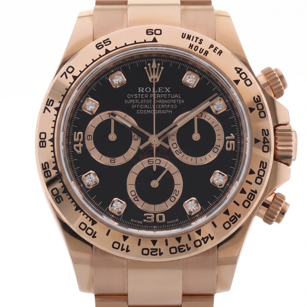 Daytona Chronograph Black Dial Diamant Indizes 2021