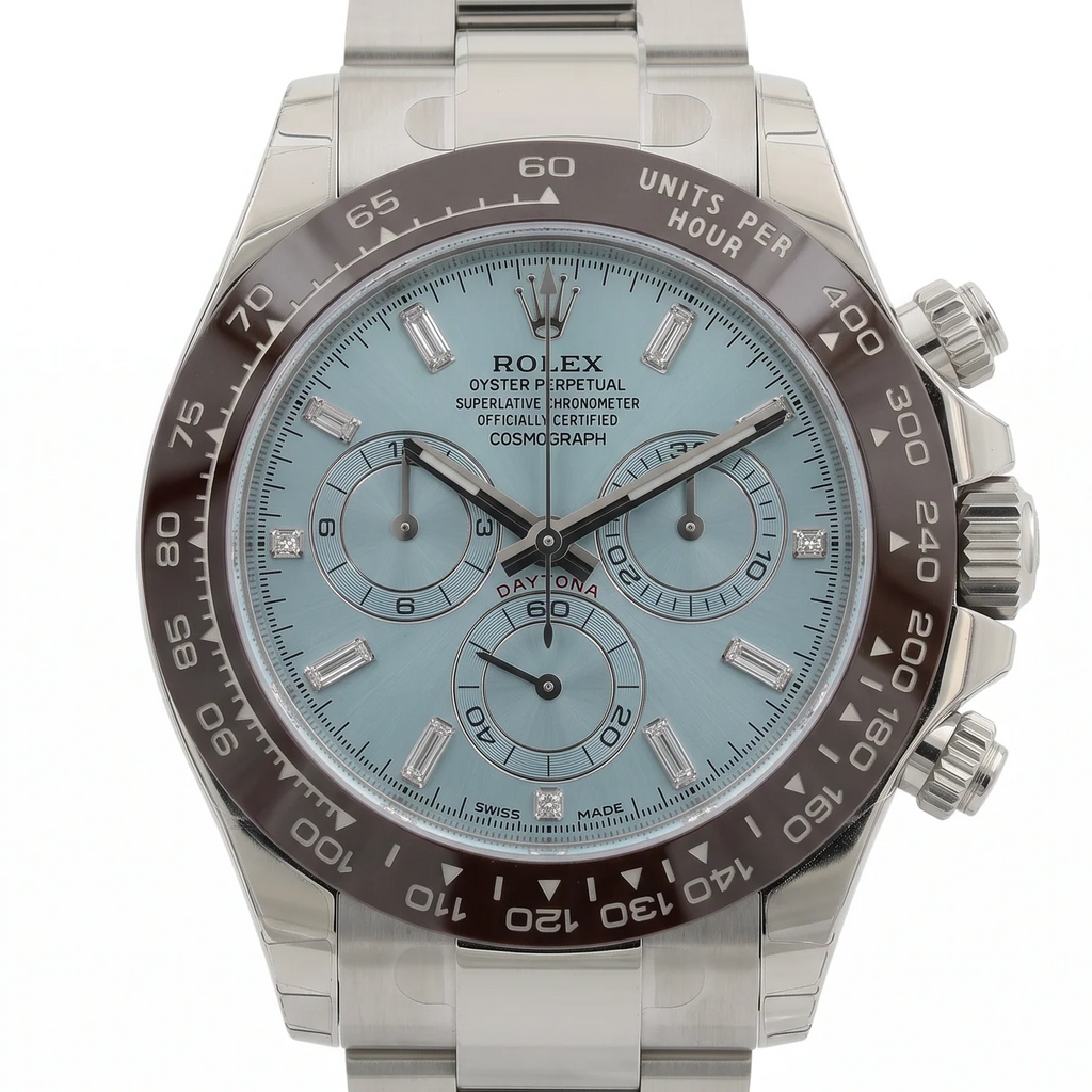 Daytona Platin Ice Blue Dial Baguette 2022