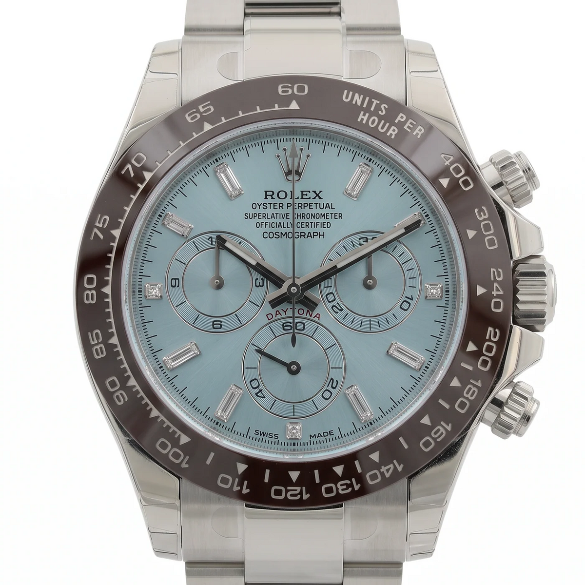Daytona Platin Ice Blue Dial Baguette 2022