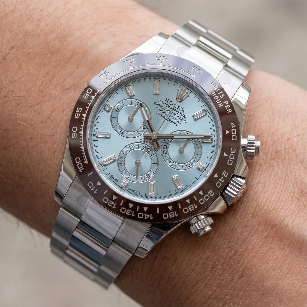 Daytona Platin Ice Blue Dial Baguette 2022