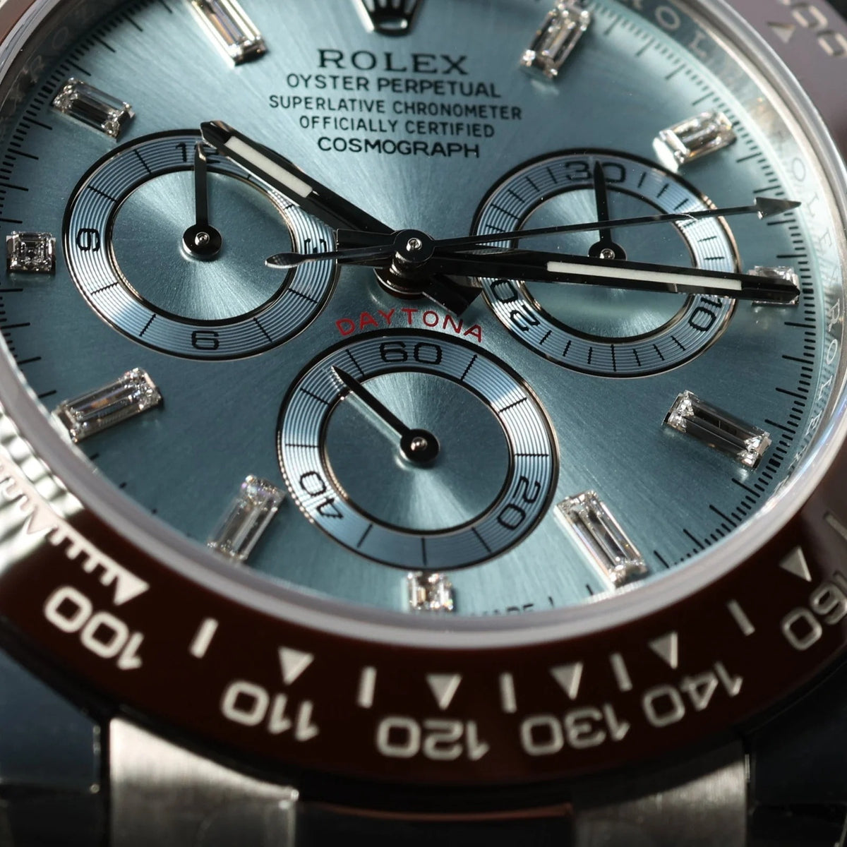 Daytona Platin Ice Blue Dial Baguette 2022