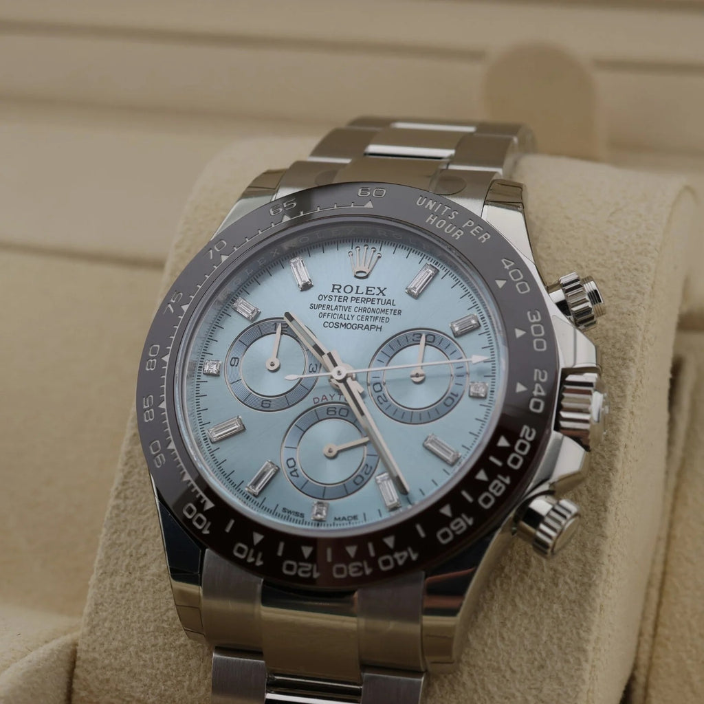 Daytona Platin Ice Blue Dial Baguette 2022